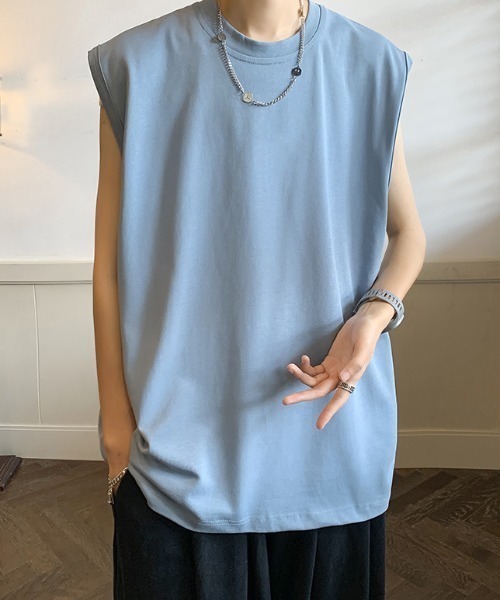 MGV（エムジーヴィー）の「'オーバーサイズタンクトップ（タンクトップ・メンズ・ホワイト/ライトブルー/ブラック/グレー/ブルー・MEDIUM/LARGE/X-LARGE）」の15枚目の写真