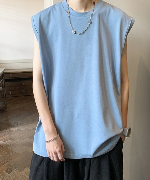 MGV（エムジーヴィー）の「'オーバーサイズタンクトップ（タンクトップ・メンズ・ホワイト/ライトブルー/ブラック/グレー/ブルー・MEDIUM/LARGE/X-LARGE）」の16枚目の写真