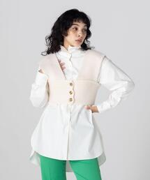 CITEN | ＜CITEN（シテン）＞フロントボタン ローゲージ ビスチェ(ベスト)