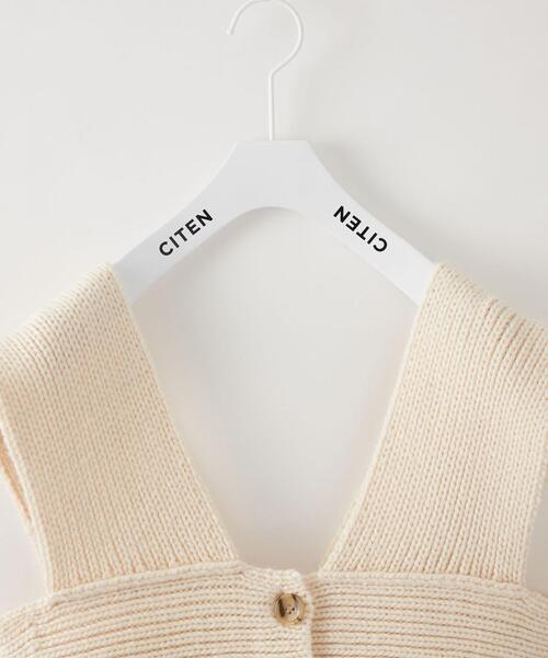 CITEN（シテン）の「＜CITEN＞フロントボタン ローゲージ ビスチェ（ベスト・レディース・ブラック/オフホワイト・FREE）」の16枚目の写真