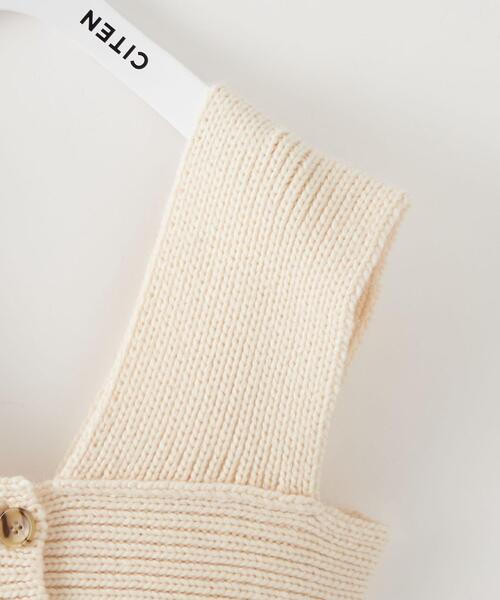 CITEN（シテン）の「＜CITEN＞フロントボタン ローゲージ ビスチェ（ベスト・レディース・ブラック/オフホワイト・FREE）」の17枚目の写真