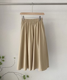 コットンミモレ丈スカート
