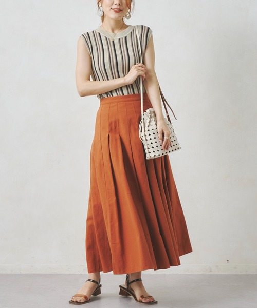 Chez toi（シェトワ）の「マルチストライプノースリニットプルオーバー（ニット/セーター・レディース・オフホワイト/ブラック/ブルー/パープル・FREE）」の18枚目の写真