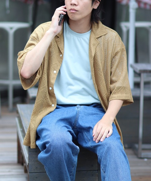 JOURNAL STANDARD(ジャーナルスタンダード)の「バルファレース パターン オープンシャツ(シャツ/ブラウス・メンズ・ブラック/ベージュ/ナチュラル/グリーン/イエロー・SMALL/MEDIUM/LARGE)」の21枚目の写真