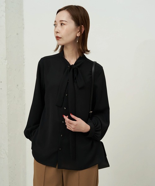 ROPE' PICNIC(ロペピクニック)の「ボウタイリボンブラウス(シャツ/ブラウス・レディース・ホワイト/ブラック/ベージュ系その他・38)」の19枚目の写真