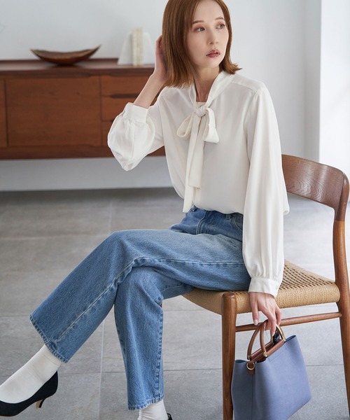 ROPE’ - 【美品】ROPE ロペ ブラウス シャツ ボウタイ ヴィンテージ sizeM ROPE' PICNIC（ロペピクニック）の「ボウタイリボンブラウス
