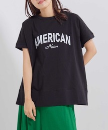 OMNES | プリント入りフレンチスリーブTシャツ(Tシャツ/カットソー)