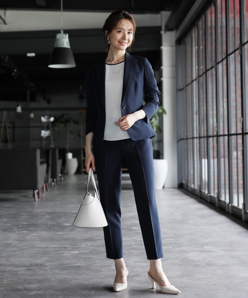 WHITE JOOLA（ホワイトジョーラ）の「【洗濯機で洗える】ウォッシャブル＆マルチストレッチ・細見えセンタープレステーパードパンツ（その他パンツ・レディース・ブラック/ベージュ/ネイビー/グレイッシュベージュ/モカ・LL/SS/S/M/L/70/67/64/61）」の19枚目の写真