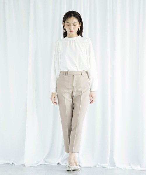 WHITE JOOLA（ホワイトジョーラ）の「【洗濯機で洗える】ウォッシャブル＆マルチストレッチ・細見えセンタープレステーパードパンツ（その他パンツ・レディース・ブラック/ベージュ/ネイビー/グレイッシュベージュ/モカ・LL/SS/S/M/L/70/67/64/61）」の12枚目の写真