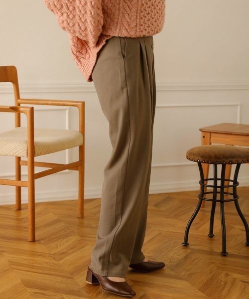 Bab(バブ)の「【セットアップ可能】ボタンフライハイウエストパンツ(その他パンツ・レディース・ブラック/カーキ/ベージュ・M/S)」の7枚目の写真