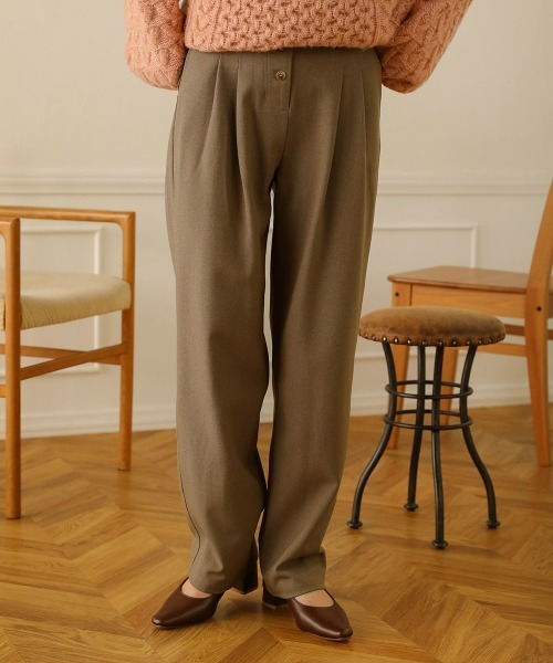 Bab(バブ)の「【セットアップ可能】ボタンフライハイウエストパンツ(その他パンツ・レディース・ブラック/カーキ/ベージュ・M/S)」の13枚目の写真