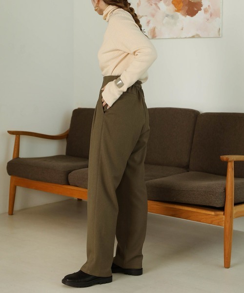 Bab(バブ)の「【セットアップ可能】ボタンフライハイウエストパンツ(その他パンツ・レディース・ブラック/カーキ/ベージュ・M/S)」の17枚目の写真