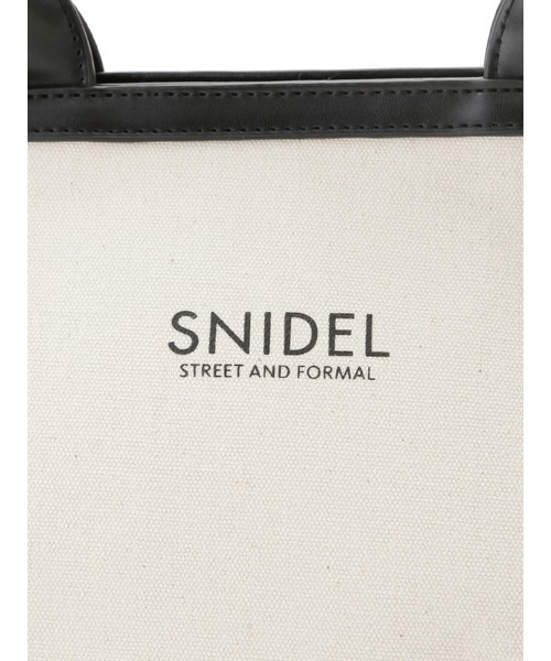 SNIDEL(スナイデル)の「キャンバスエコバッグ(エコバッグ/サブバッグ・レディース・ブラック/ベージュ/ダークネイビー・FREE)」の9枚目の写真