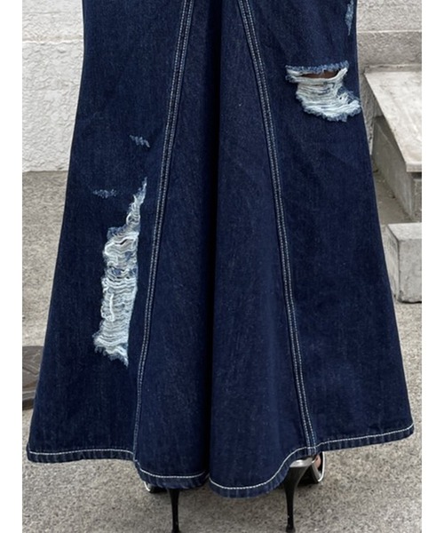 EGOIST（エゴイスト）の「ダメージデニムマーメイドスカート（デニムスカート・レディース・ネイビー/ブルー・S/M）」の20枚目の写真