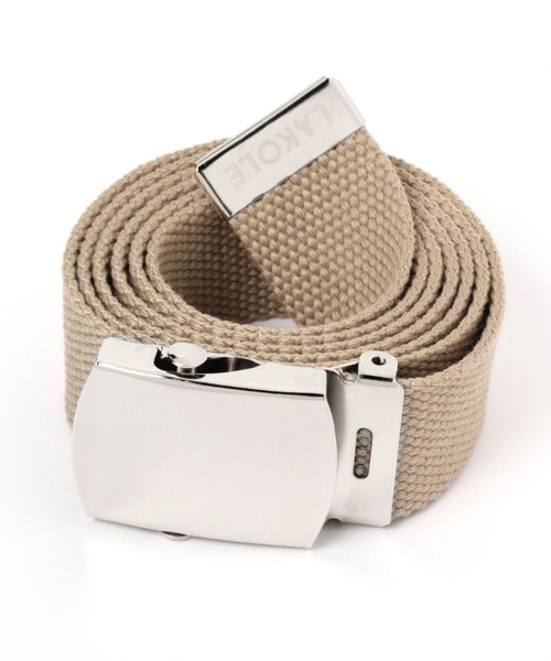 LAKOLE(ラコレ)の「ガチャベルト / 349154(ベルト・メンズ・ブラック/ベージュ/カーキ・FREE)」の1枚目の写真