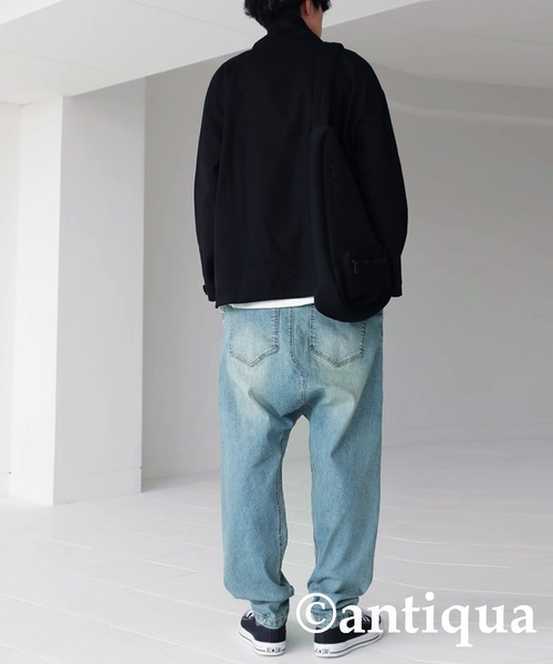 antiqua(アンティカ)の「サルエルデニム(デニムパンツ・レディース・ライトブルー/インディゴブルー・M/L/L/XL)」の8枚目の写真