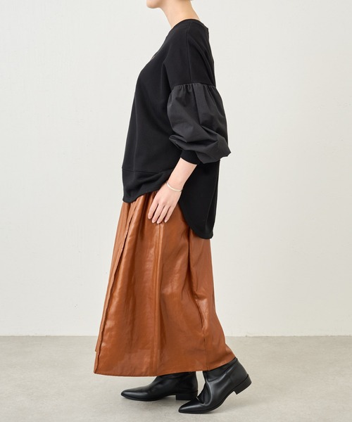 BEARDSLEY(ビアズリー)の「ネコ刺繍袖パフカットソー:すぐにお届け!(Tシャツ/カットソー・レディース・ブラック・FREE)」の18枚目の写真