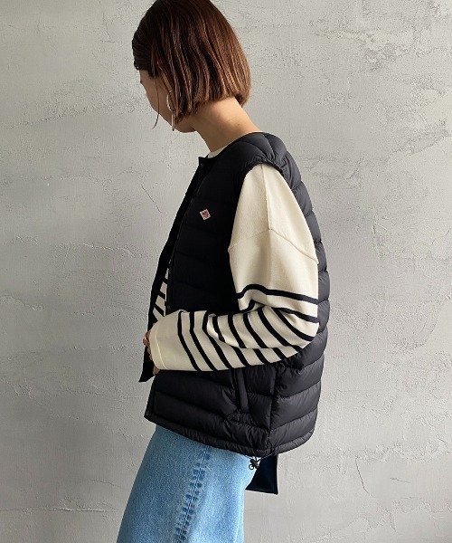 DANTON（ダントン）の「[DANTON/ダントン] クルーネック インナーダウンベスト（ダウンベスト・レディース・ブラック/サンドベージュ/ライトベージュ・S/M/XS）」の19枚目の写真