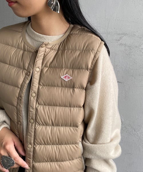 DANTON（ダントン）の「[DANTON/ダントン] クルーネック インナーダウンベスト（ダウンベスト・レディース・ブラック/サンドベージュ/ライトベージュ・S/M/XS）」の10枚目の写真