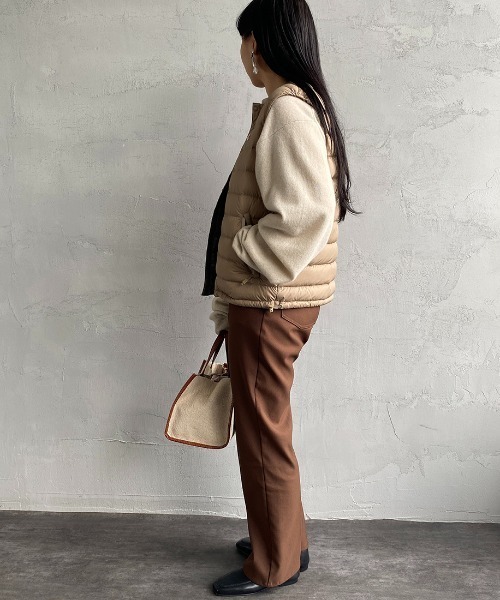 DANTON（ダントン）の「[DANTON/ダントン] クルーネック インナーダウンベスト（ダウンベスト・レディース・ブラック/サンドベージュ/ライトベージュ・S/M/XS）」の17枚目の写真