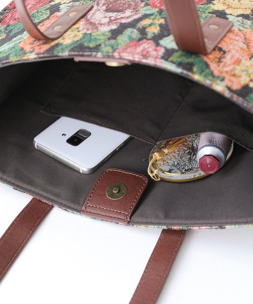 osharewalker（オシャレウォーカー）の「【廃盤】『花柄ゴブランデザイントートバッグ』（トートバッグ・レディース・ブラック/ブルー・FREE）」の15枚目の写真