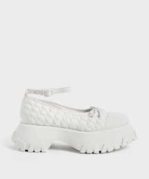 CHARLES & KEITH（チャールズ & キース）の「リサイクルポリエステル ボウバレリーナ（バレエシューズ・レディース）」