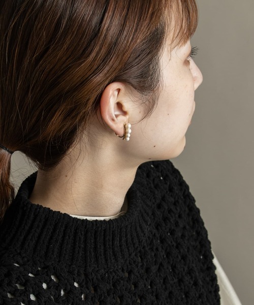 SMELLY（スメリー）の「グラデーションパールイヤリング（イヤリング・レディース・ホワイト系その他・-）」の5枚目の写真