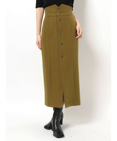 MURUA（ムルーア）の「タイトボタンジャンパースカート（ワンピース・レディース・ブラック/アイボリー/マスタード・1/2）」の21枚目の写真