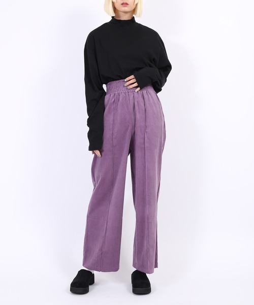 PUNYUS（プニュズ）の「コーデュロイイージーパンツ（その他パンツ・レディース・パープル/グリーン/オレンジ/ブラック・1/2/3/4）」の6枚目の写真