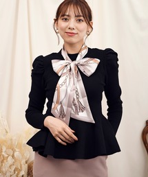 NOELA | スカーフセットペプラムニット(ニット/セーター)