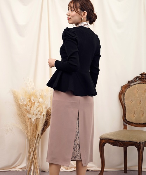 NOELA(ノエラ)の「スカーフセットペプラムニット(ニット/セーター・レディース・ブラック/ブラウン/オフホワイト・フリー)」の9枚目の写真