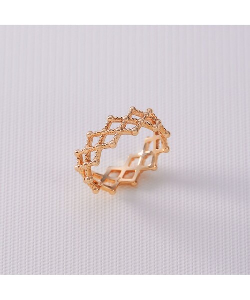 COCOSHNIK(ココシュニック)の「K10丸玉プレイドレース リング(リング・レディース・ホワイト系その他7・10号/12号/14号)」の11枚目の写真