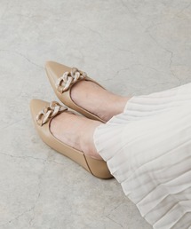 menue | チェーンパーツフラットパンプス(パンプス)