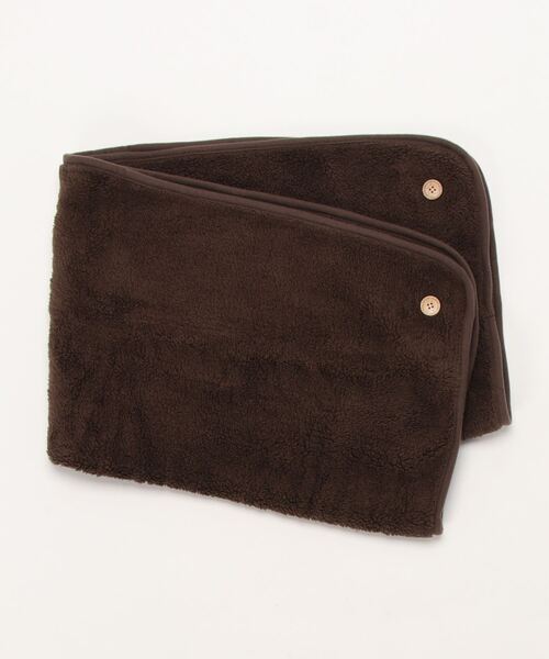 emesuelee（エメスーリー）の「4wayシープタッチブランケットS ふわふわ もこもこ 可愛い（ブランケット・レディース・ライトグレー/スモークピンク/ブラウン/ネイビー/アイボリー・フリー）」の6枚目の写真