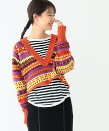 BEAMS BOY | BEAMS BOY / ボーイ フェアアイル Vネック ニット(ニット/セーター)