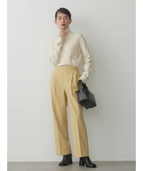 AMERICAN HOLIC（アメリカンホリック）の「美・美・暖ストレートパンツ（スラックス・レディース・ブルー/ライトイエロー/ブラック/アイボリー/ピンク・XS/S/M/L）」の16枚目の写真