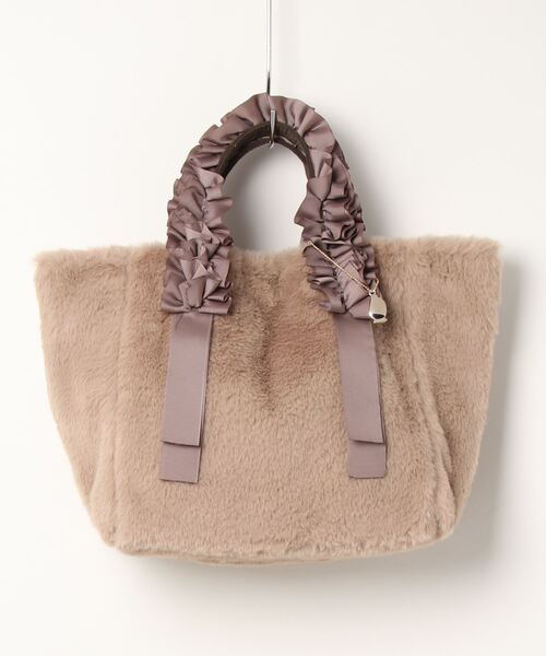 EDIT COLOGNE（エディットコロン）の「《EDIT COLOGNE》フリルハンドルファーバッグ（ショルダーバッグ・レディース・ベージュ/ブラウン/グレー・ﾌﾘ-）」の3枚目の写真