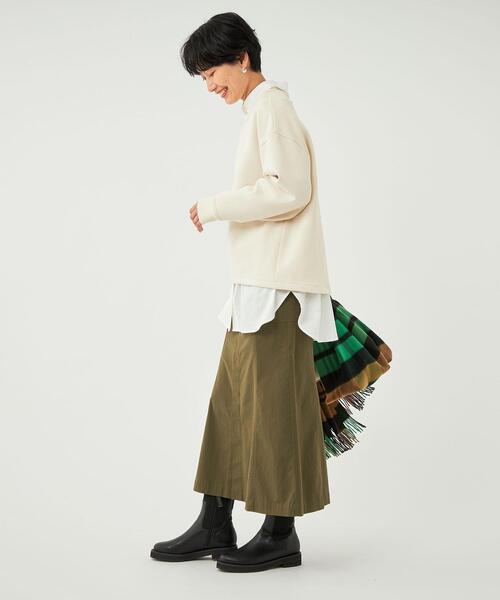 green label relaxing(グリーンレーベルリラクシング)の「ツイル バック ジップ プルオーバー カットソー(Tシャツ/カットソー・レディース・ネイビー/ライラック/オフホワイト・FREE)」の19枚目の写真