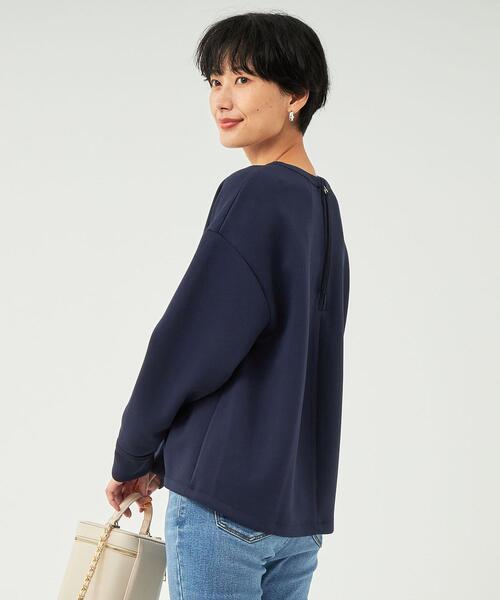 green label relaxing(グリーンレーベルリラクシング)の「ツイル バック ジップ プルオーバー カットソー(Tシャツ/カットソー・レディース・ネイビー/ライラック/オフホワイト・FREE)」の21枚目の写真