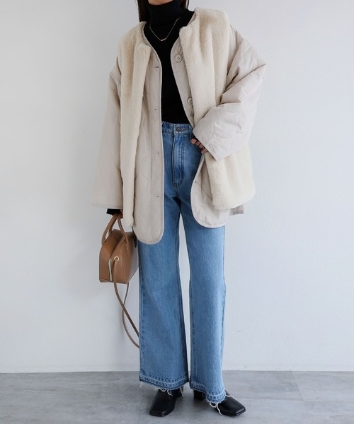 andme（アンドミー）の「フェイクファーベスト（ベスト・レディース・チャコールグレー/ブラウン/アイボリー/グレイッシュベージュ・M）」の20枚目の写真