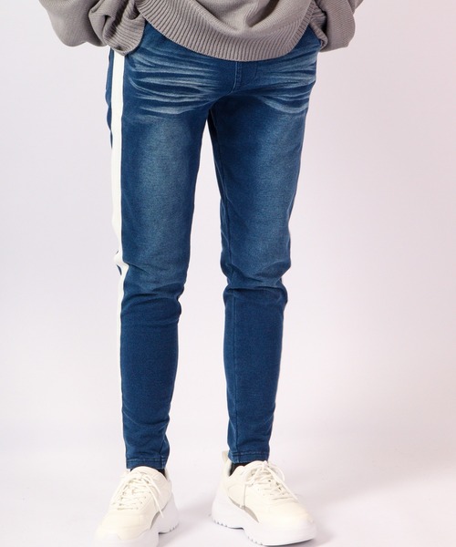 EVOLUTION(エボリューション)の「Sideline vintage style jogger pants / サイドライン古着風ジョガーパンツ unisex(その他パンツ・メンズ・サックスブルー/ネイビー・XL/XXL/L/M)」の22枚目の写真