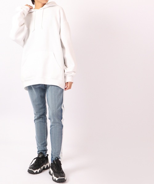 EVOLUTION(エボリューション)の「Sideline vintage style jogger pants / サイドライン古着風ジョガーパンツ unisex(その他パンツ・メンズ・サックスブルー/ネイビー・XL/XXL/L/M)」の16枚目の写真