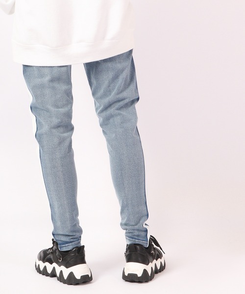 EVOLUTION(エボリューション)の「Sideline vintage style jogger pants / サイドライン古着風ジョガーパンツ unisex(その他パンツ・メンズ・サックスブルー/ネイビー・XL/XXL/L/M)」の15枚目の写真