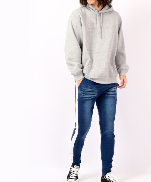 EVOLUTION(エボリューション)の「Sideline vintage style jogger pants / サイドライン古着風ジョガーパンツ unisex(その他パンツ・メンズ・サックスブルー/ネイビー・XL/XXL/L/M)」の17枚目の写真