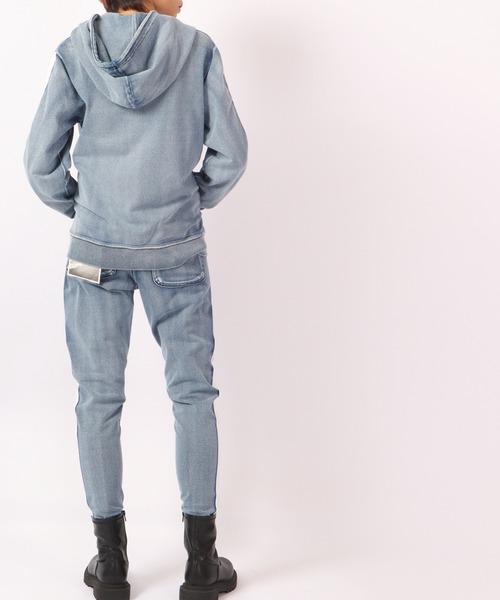 EVOLUTION(エボリューション)の「Sideline vintage style jogger pants / サイドライン古着風ジョガーパンツ unisex(その他パンツ・メンズ・サックスブルー/ネイビー・XL/XXL/L/M)」の11枚目の写真