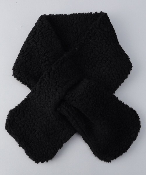 FREAK'S STORE（フリークスストア）の「ORCIBAL/オーシバル WOOL BOA SCARF/ウールボアスカーフ（マフラー・レディース・ブラック/キャメル・ONE SIZE）」の2枚目の写真