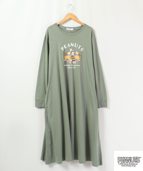 正規品♡スヌーピー♡SNOOPY柄ワンピース♡ダークグレー 正規品♡スヌーピー♡SNOOPY柄ワンピース♡ダークグレー