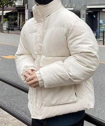 Chikashitsu +（チカシツプラス）の「【Chikashitsu +】cropped pocket padding jacket / 【チカシツプラス】クロップドポケットパディング長袖ダウンジャケット（ダウンジャケット/コート）」
