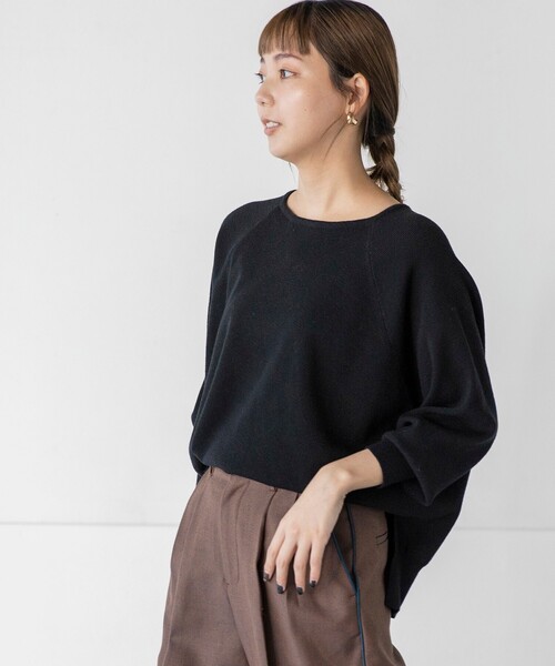 THE SHOP TK （ザ ショップ ティーケー ）の「◆【モチモチ/ウール混/洗える】着回しドルマンニット（ニット/セーター・レディース・レッド系1/グレー/オフホワイト/イエロー/ベージュ系その他5/ブラック/ライトブルー・13/12）」の18枚目の写真