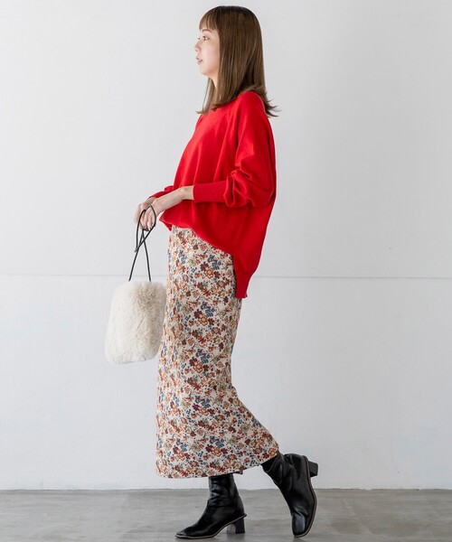 THE SHOP TK （ザ ショップ ティーケー ）の「◆【モチモチ/ウール混/洗える】着回しドルマンニット（ニット/セーター・レディース・レッド系1/グレー/オフホワイト/イエロー/ベージュ系その他5/ブラック/ライトブルー・13/12）」の14枚目の写真